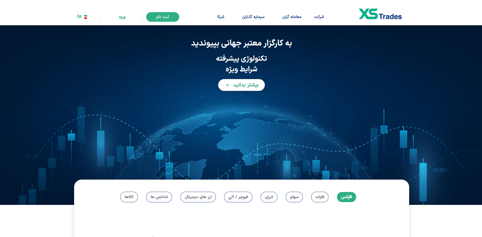 تصویر وبسایت بروکر ایکس اس