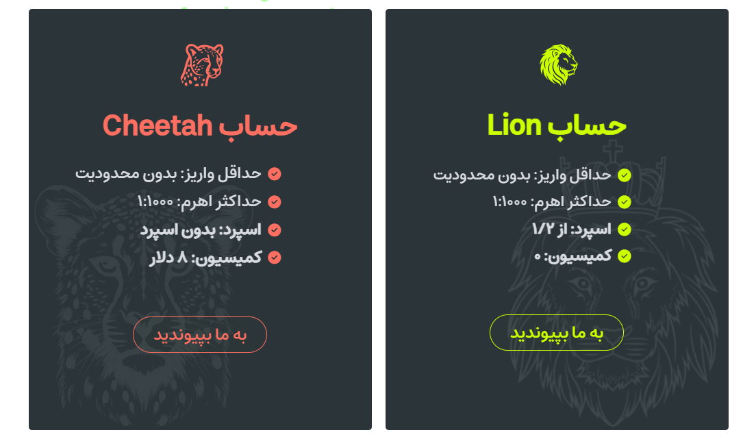 حساب های معاملاتی روکو بروکر 