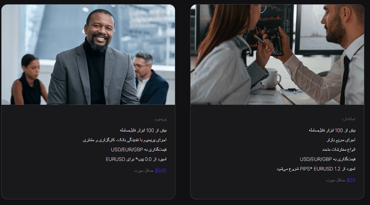 حساب های معاملاتی بروکر نیکس